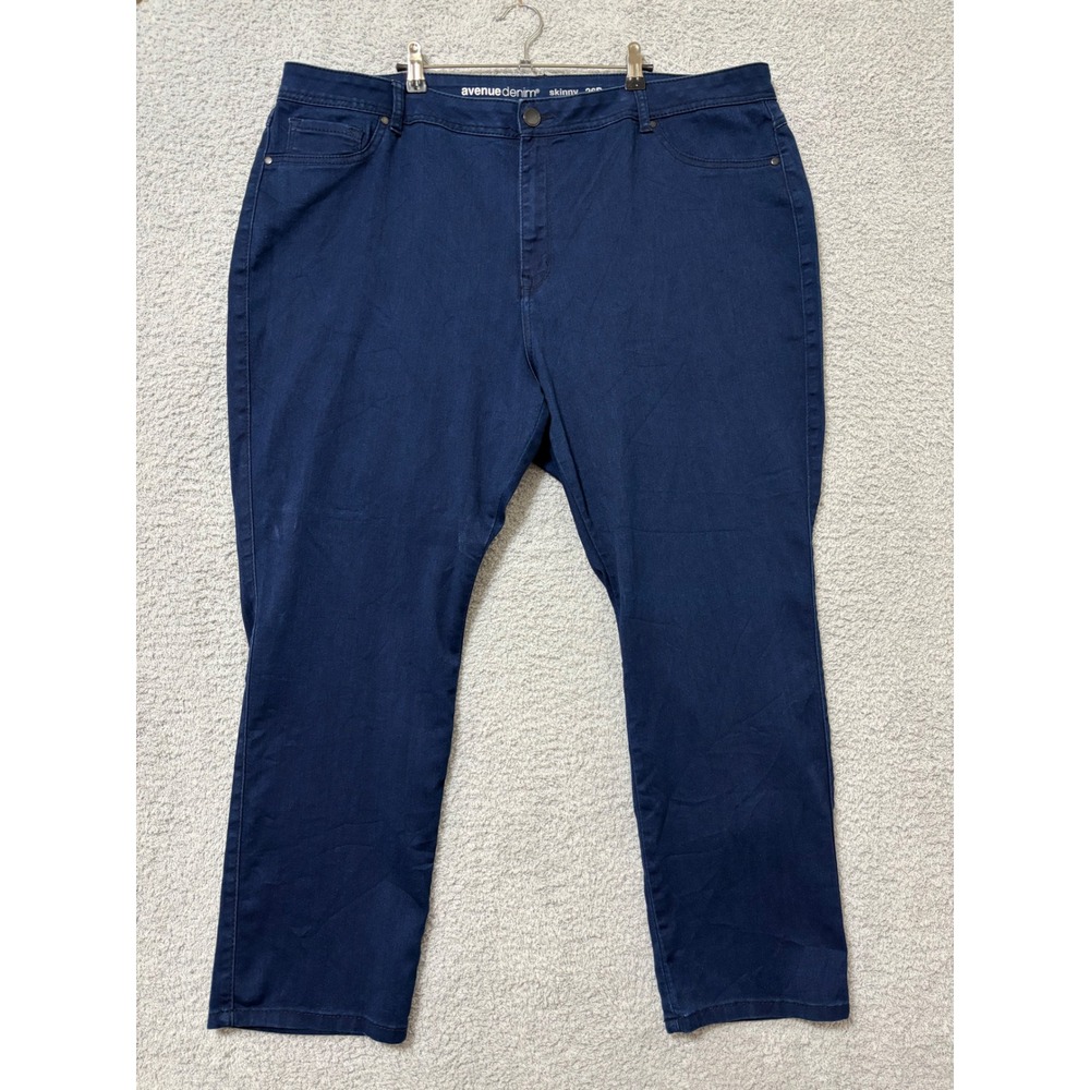 Stretch Skinny Jeans 26P Plus Size Petite Dark Wash Indigo Comfortable
